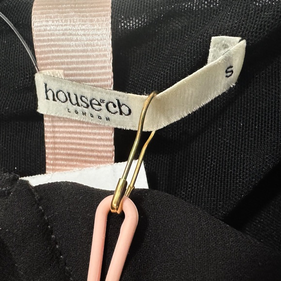 NWT- HOUSE OF CB Babydoll Georgette Halter Minidress - Picture 4 of 6